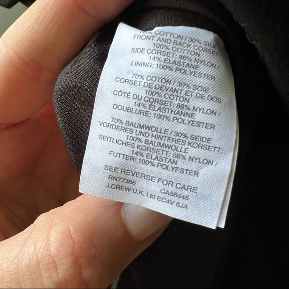 J Crew Tie Waist Black Strapless Dress Size 4 NWT - Picture 11 of 12